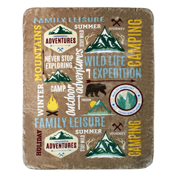 Shavel Home Products Hi Pile Camping Oversized Throw - image 