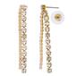 Design Collection Crystal & Milky Pink Rhinestone Drop Earrings - image 1