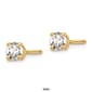 Pure Fire 14kt. Gold 1/3ctw. Diamond 4-Prong Screw Earrings - image 2