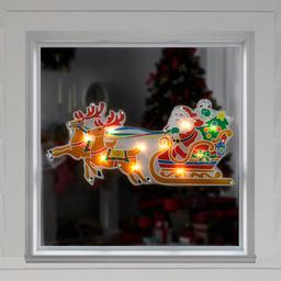 Northlight Seasonal Santa &amp; Reindeer Christmas Window Décor