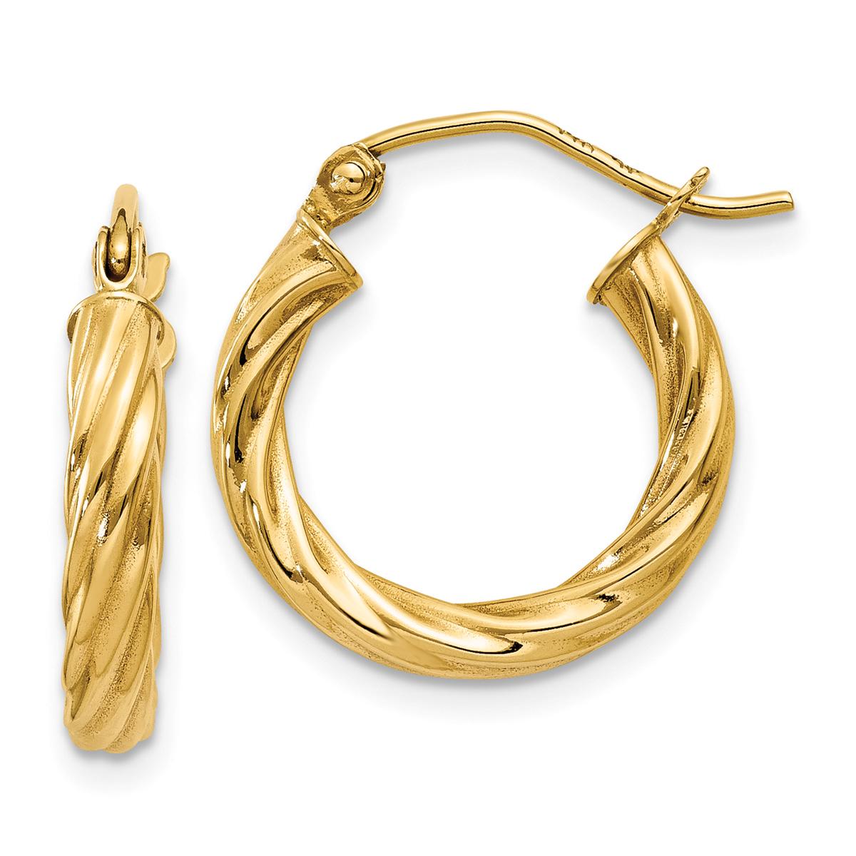 Gold Classics™ 17mm Gold Twist Hoop Earrings