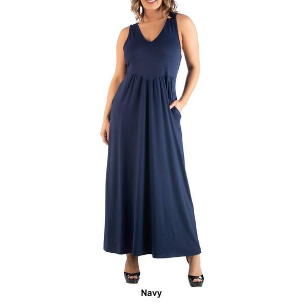 Plus Size 24/7 Comfort Apparel Sleeveless Maxi Dress