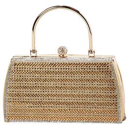 D''Margeaux Kisslock Rhinestone Evening Clutch with Top Handle