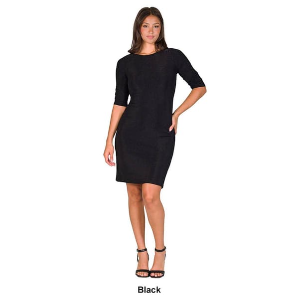 Womens 24/7 Comfort Apparel Shimmer Bodycon Mini Party Dress