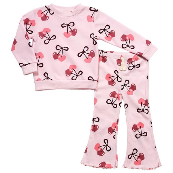 Baby Girl (12-24M) bon bebe(R) 2pc.Bow & Heart Top & Leggings Set - image 