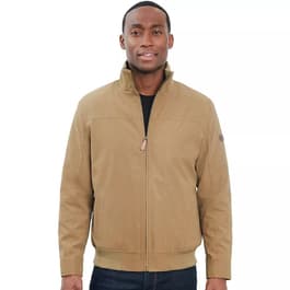 Mens London Fog Microfiber Bomber Jacket with Sherpa Lining