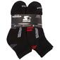 Mens Starter 6pk. Quarter Socks - Black/Red - image 1
