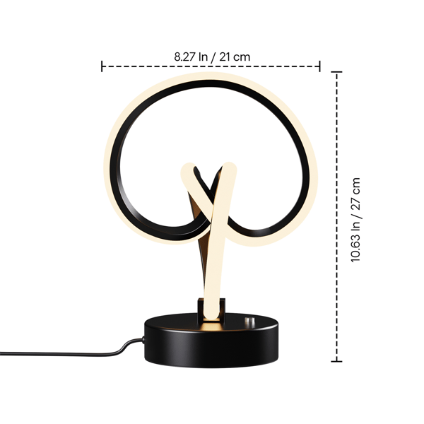 Infibrite 11in. Abstract Art LED Table Lamp