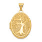 Gold Classics 14kt. Gold 21x16mm Oval Tree Locket - image 1
