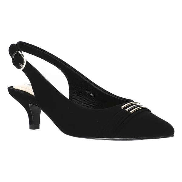 Womens Easy Street Maeve Suede Slingback Heels - image 