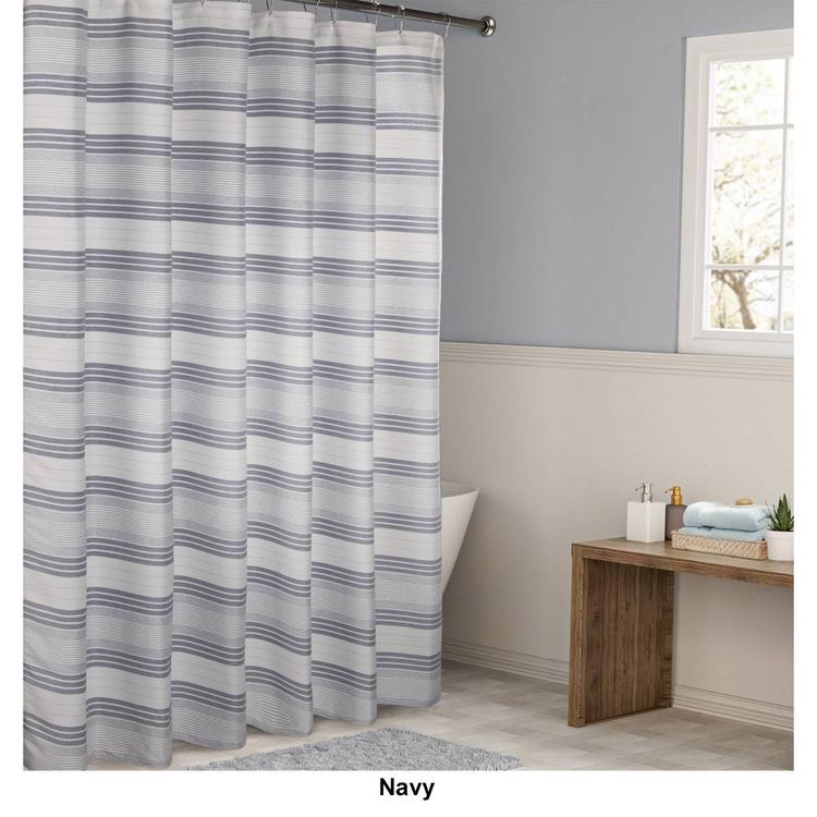 Awesome Home Horizontal Beach Stripe Shower Curtain
