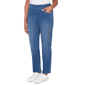 Petite Alfred Dunner Austin Geometric Stud Pull-On Denim Pants - image 3