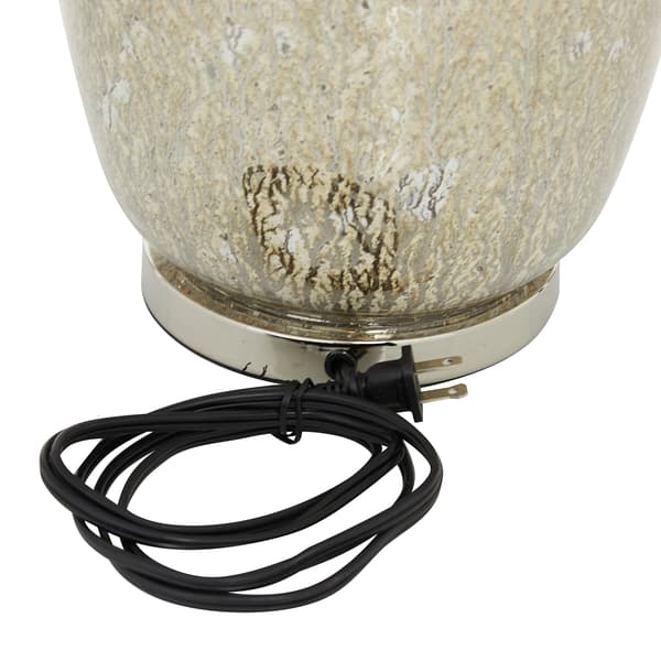 9th & Pike&#174; Silver Glass Table Lamp with Linen Shade