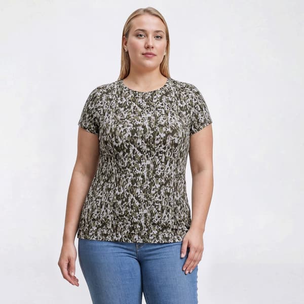 Plus Size Preswick & Moore(R) Short Sleeve Abstract Camo Tee - image 