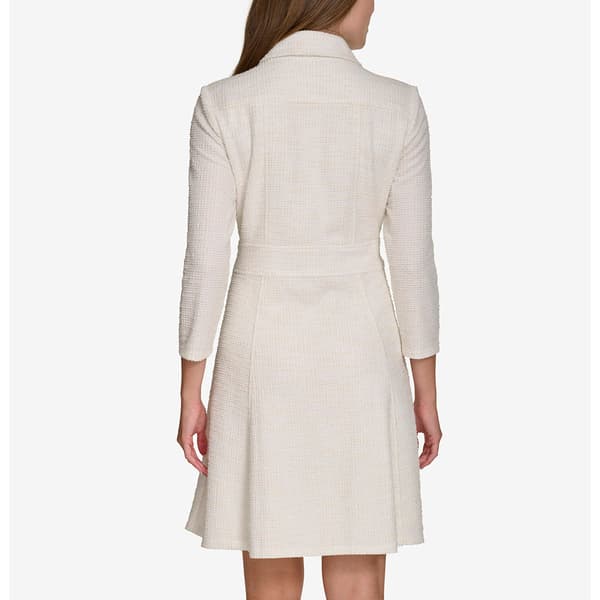 Womens Tommy Hilfiger Long Sleeve Boucle Fit & Flare Dress
