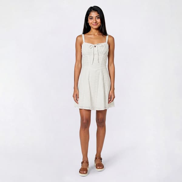 Juniors Emerald Sundae Eyelet Corset Fit & Flare Dress