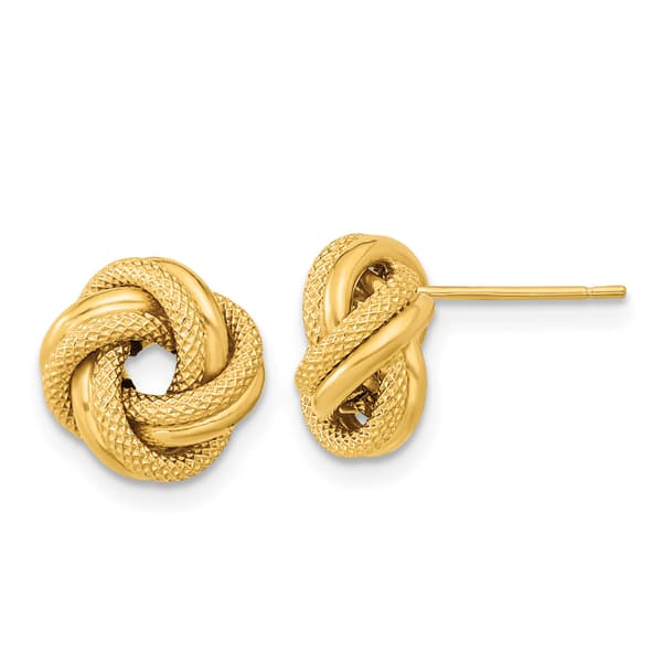 Gold Classics(tm) Gold Double Love Knot Stud Earrings - image 