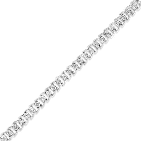 Haus of Brilliance 1/4ctw. Diamond Linked Composite Line Bracelet