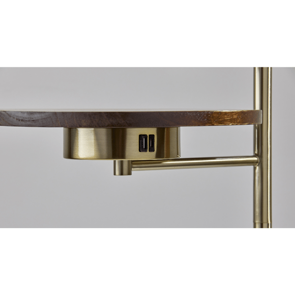 Adesso Joel Wireless Charging Floor Lamp with Metal Shade
