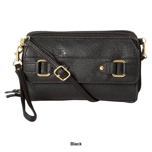 Womens Bueno Buckle Flap Elephant Pebble Wallet On a String
