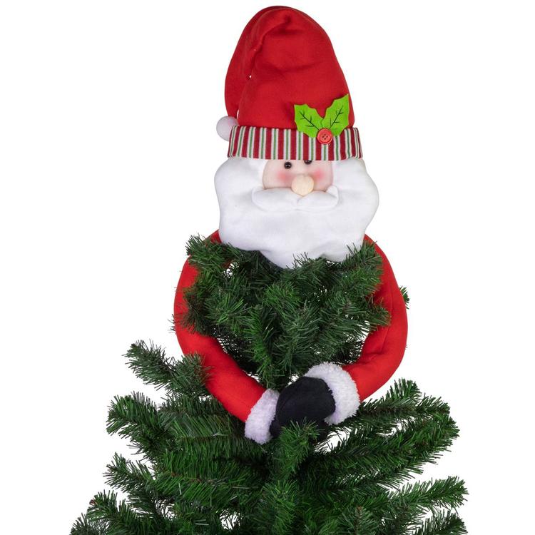 Northlight Seasonal 27in. Plush Santa Christmas Tree Topper