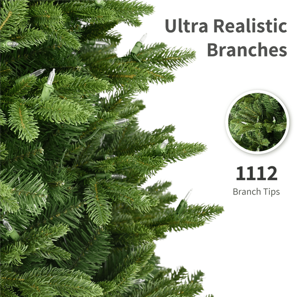 Puleo International 4.5ft. Pre-Lit Noble Fir Christmas Tree