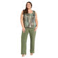 Plus Size R&M Richards 3pc. Abstract Metallic Crinkle Pant Set - image 3