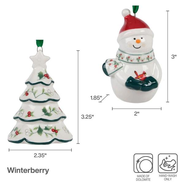 Winterberry® Set of 2 Ornaments