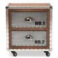 Baxton Studio Avere 2 Drawer Rolling Nightstand - image 3