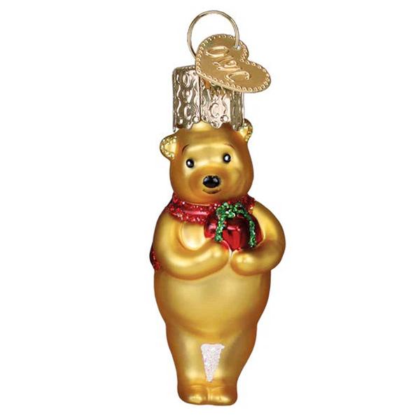 Old World Christmas Mini Winnie The Gift Glass Ornament