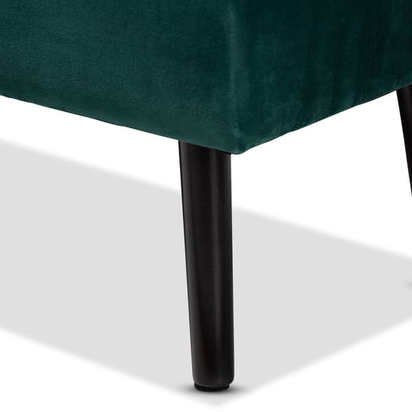 Baxton Studio Caine Velvet Fabric Wood Storage Bench