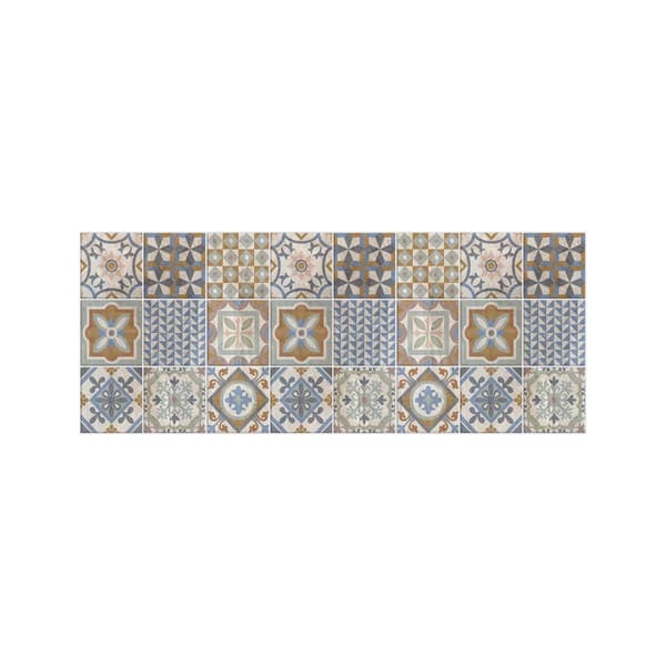J&V Textiles Cloud Comfort  Brown Tile Anti-Fatigue Kitchen Mat - image 