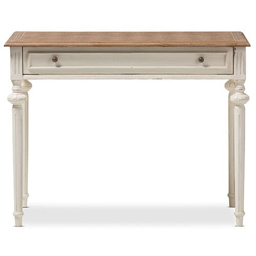 Baxton Studio Marquetterie Oak & Whitewash Writing Desk