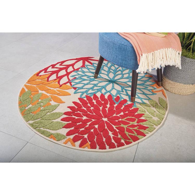 Nourison Aloha Tropical Round Rug