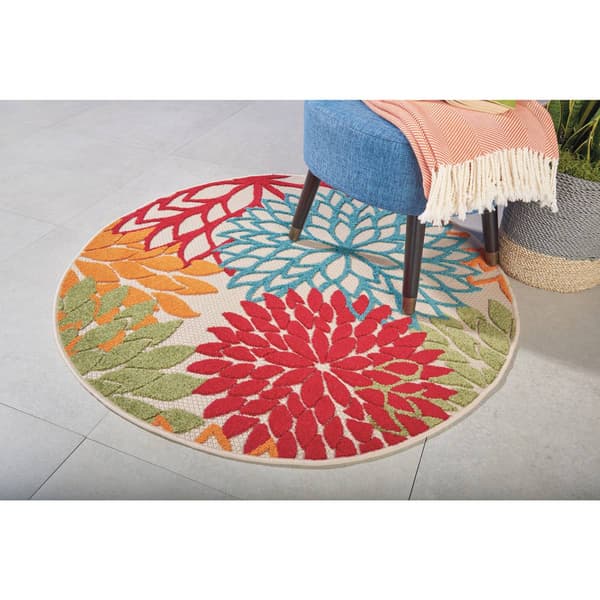 Nourison Aloha Tropical Round Rug
