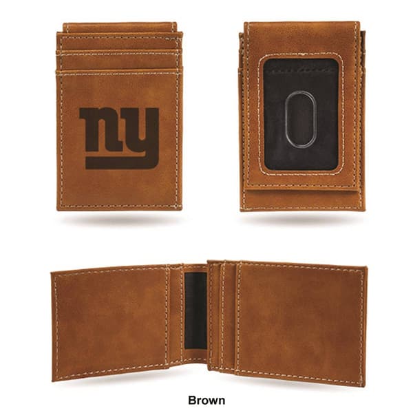 Mens NFL New York Giants Faux Leather Front Pocket Wallet