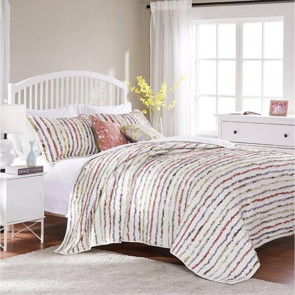 Greenland Home Fashions&#40;tm&#41; Bella Ruffle Edge Quilt Set w/ Pillows - image 