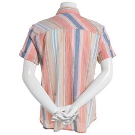 Womens Tommy Hilfiger Sport Short Sleeve Stripe Casual Button Dow