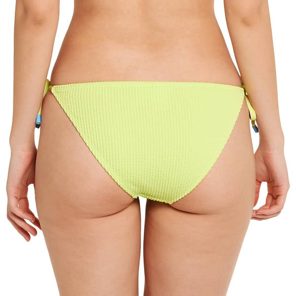 Juniors California Sunshine Crinkle Side Tie Bikini Swim Bottoms