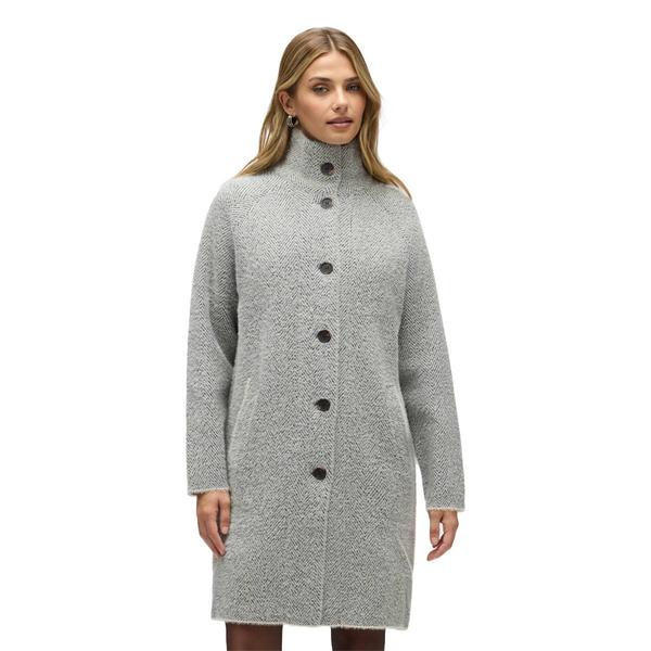 Womens NVLT Eyelash Strand Herringbone Coatigan