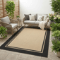 HomeRoots Beige & Black Indoor Outdoor Area Rug - image 1