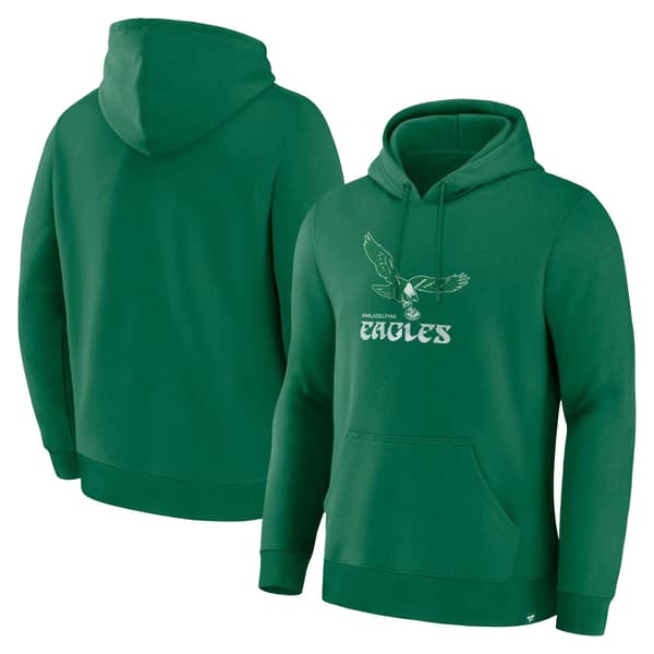 Mens NFL Philadelphia Eagles Vintage Logo Hooded Sweatshirt - image 