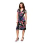 Womens 24/7Comfort Apparel Black Paisley Faux Wrap Dress - image 3