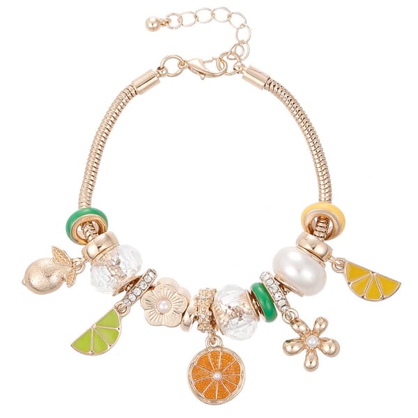 Beautiful Blessings Lemon/Lime/Orange/Charm Bracelet with Flowers - image 