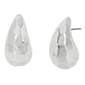 Steve Madden Silver-Tone Disco Teardrop Earrings - image 1