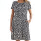 Womens Connected Apparel Short Sleeve Print ITY Dress w/Pockets - image 3