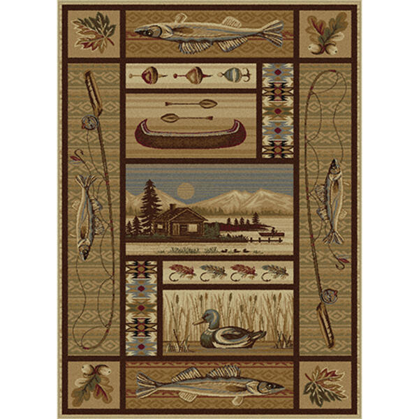 Tayse Nature Lodge Retreat Area Rug - Beige - image 