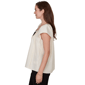 Womens Skye’s the Limit Terra Tropic Solid Pleated Blouse - image 4