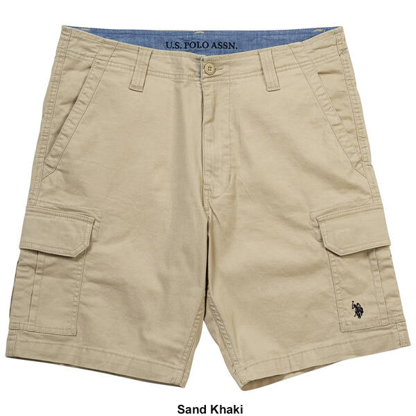 Mens U.S. Polo Assn.&#174; Solid Twill Cargo Shorts