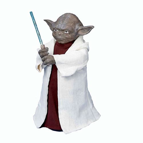 Kurt S. Adler 2in. Star Wars(R) Yoda Light Saber Tree Topper - image 